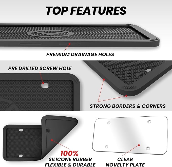 2 Pcs Silicone License Plate Frames - Image 6