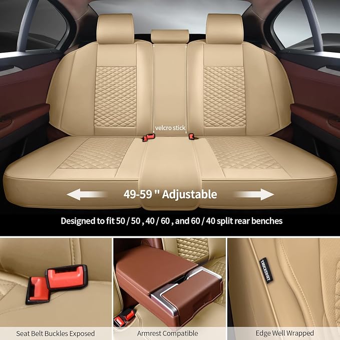 Car Seat Covers Full Set Leather Seat Covers Automotive Seat Covers Universal - Image 4