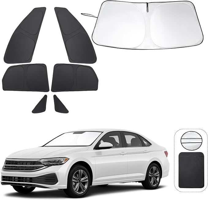 TINGLU Window Shades for Volkswagen VW Jetta 2019-2024 2025 Accessories Car by TINGLU