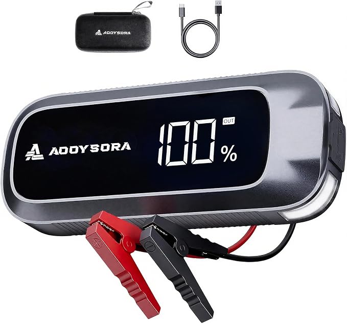 3000A Car Battery Jump Starter, 16000mAh Jump Starter Battery Pack Up to 9.0L by AOOYSORA