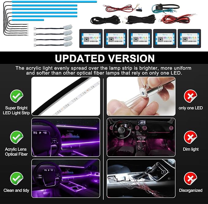 Acrylic Interior Car LED Strip Light - Image 5