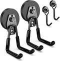 3-H Heavy Duty Magnet Garage Hooks 2 Pack, Large Strong Magnetic Hooks by 3-H