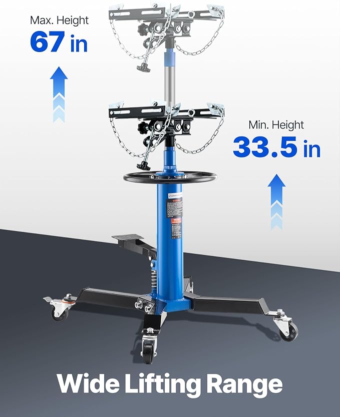 VEVOR Transmission Jack, 1100 lbs Hydraulic Telescoping Transmission Jack - Image 3