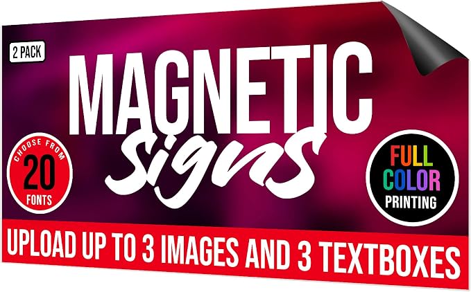 2 Pack, Personalized Magnetic Signs - Image 3