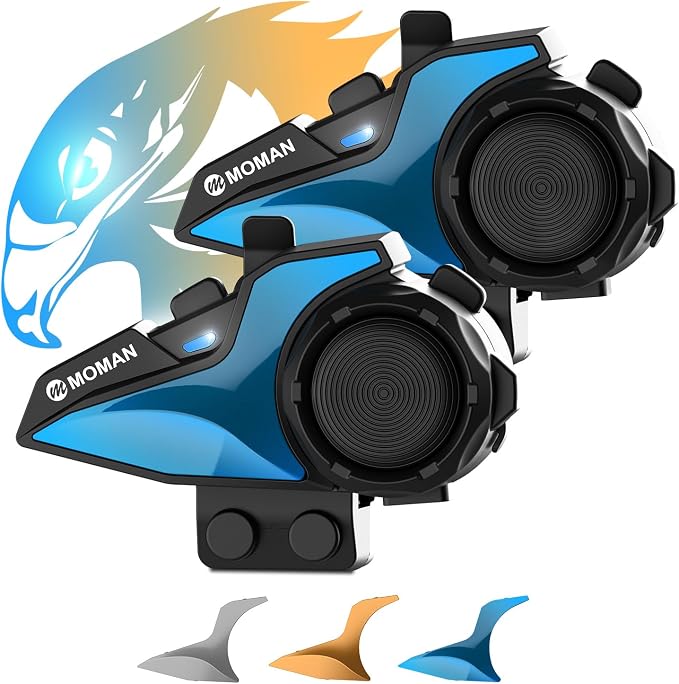 Motorcycle Intercom Headset, Moman H2E Eagle-Like Communication System by Moman