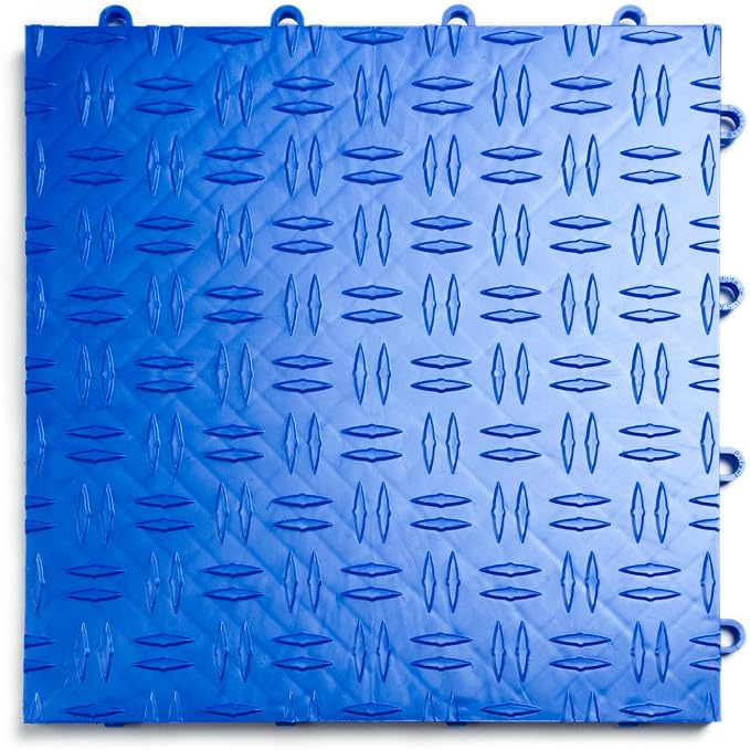 GarageTrac Diamond, Durable Interlocking Modular Garage Flooring Tile, Royal by BigFloors
