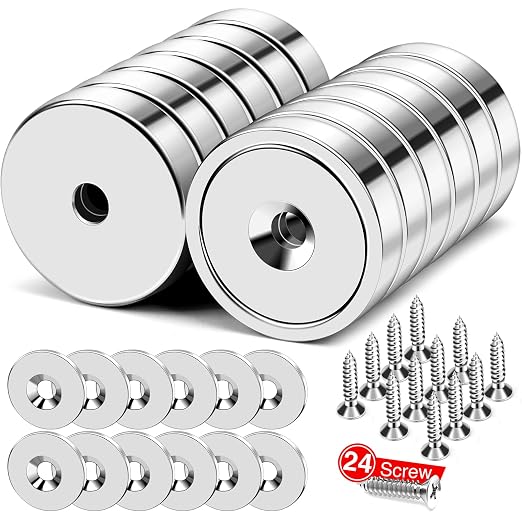 MIKEDE Strong Magnets with Hole, 100lb Heavy Duty Neodymium Magnet with by MIKEDE