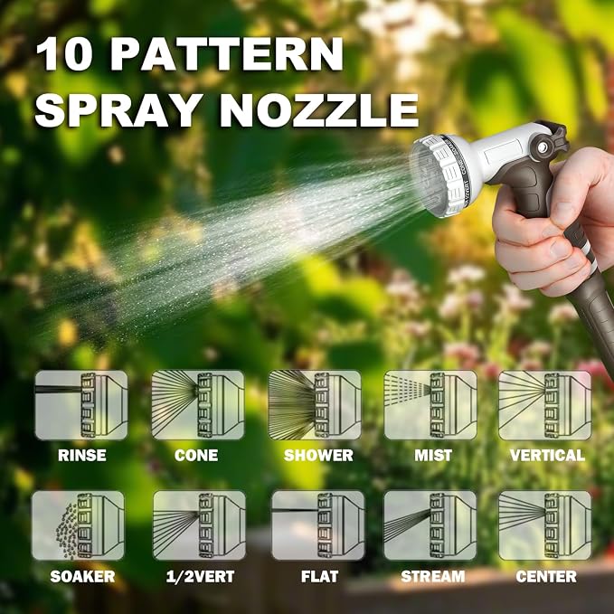 Retractable Garden Hose Reel, 5/8 in 100+6 ft, Heavy Duty Wall Mounted Water - Image 5