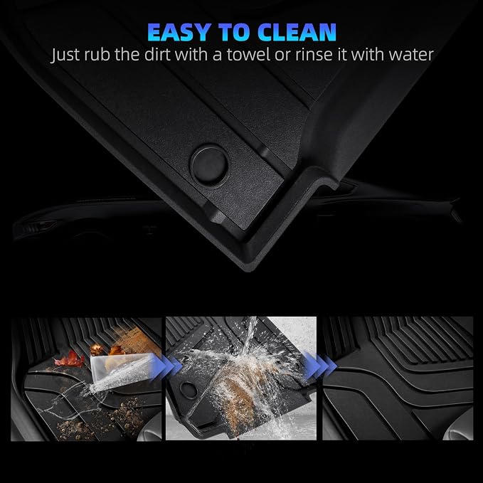 Tesla Model Y Floor Mats for Tesla Model Y 2020-2024, TPE All Weather Custom - Image 5