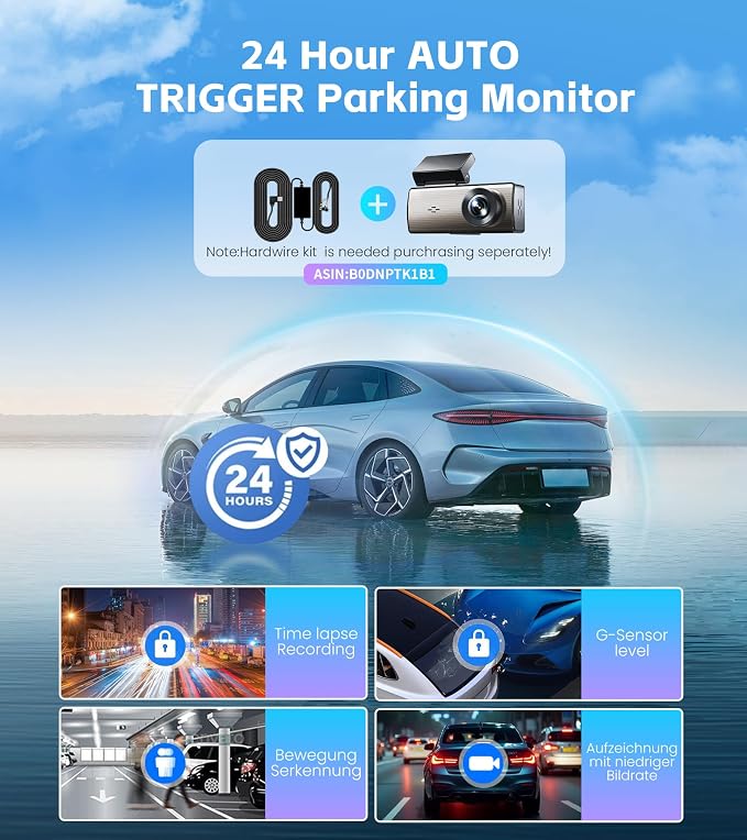 4K+2K Dash Cam Front and Rear, Dash Camera - Image 8