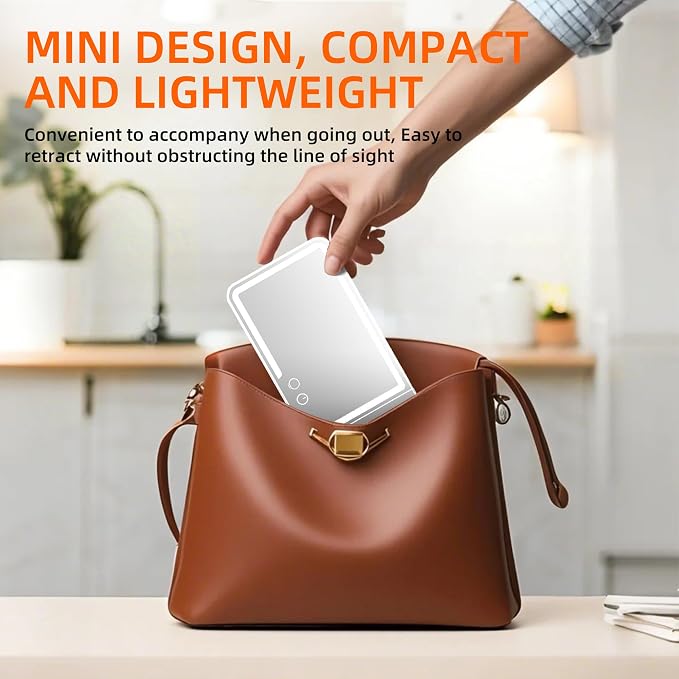 2 pack， Car Sun Visor Vanity Mirror， Rechargeable Led 3 Light Modes, Dimmable - Image 5