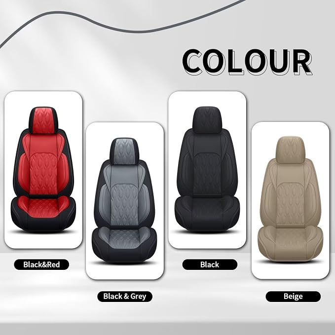 2 Front Car Seat Covers Fit for Toyota Camry 2012-2025: Faux Leather Automotive - Image 8