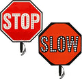 SmartSign 24" LED Stop/Slow Paddle, Rechargeable Battery & Charger, 2-Sided by SmartSign