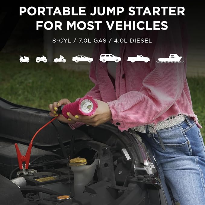 BoostHero Portable Car Battery Jump Starter, 000mAh Power Bank, LED Flashlight - Image 7