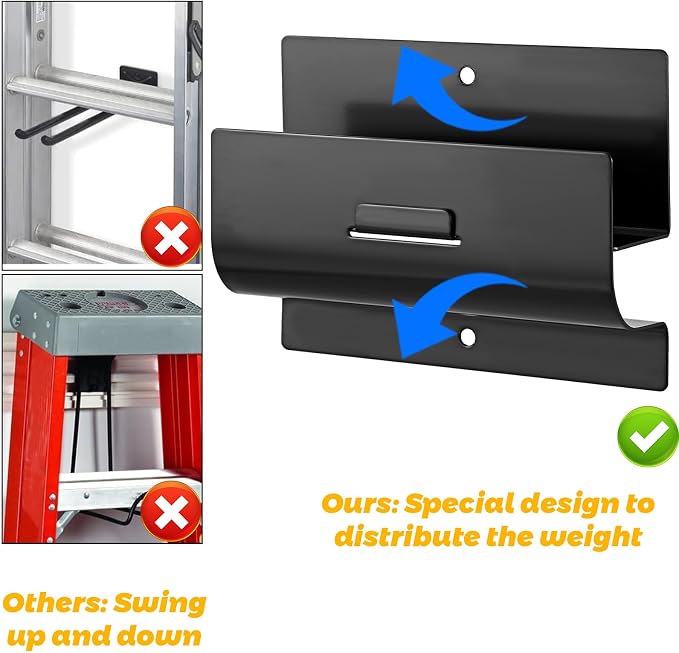 Heavy-Duty Ladder Hanger-Wall Mount Ladder Hooks - Image 3