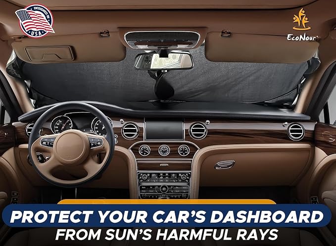 EcoNour Foldable Car Windshield Sunshade | Sun Shade - Image 2