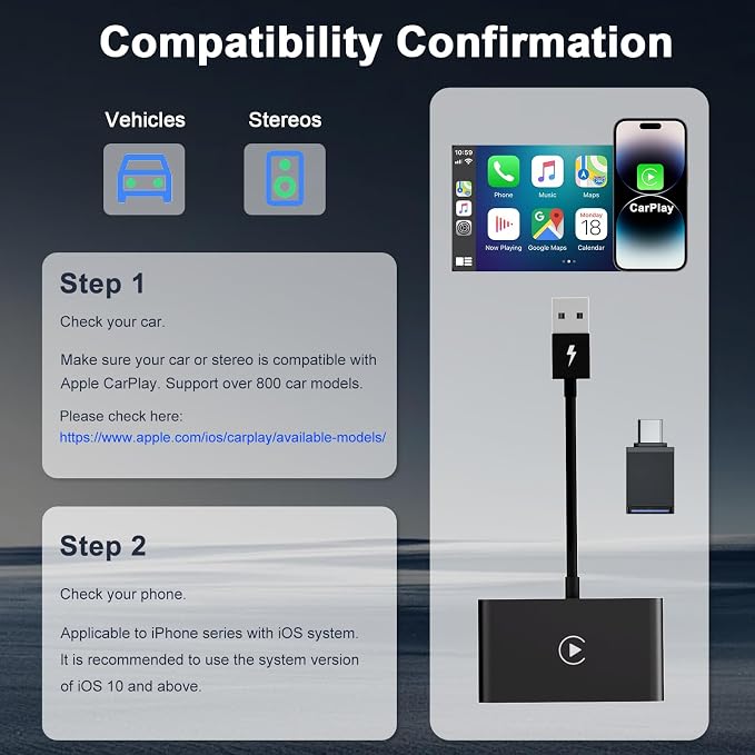 Wireless CarPlay Adapter, 2024 Upgrade CarPlay Wireless Adapter - Image 6