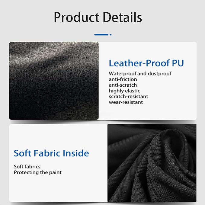 PU Leather Car Cover Waterproof All Weather, Waterproof Car Cover Fit - Image 3