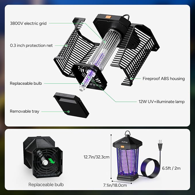 Buzbug LED Bug Zapper Outdoor and Lighting, 10 Years Lifespan, IPX4 Waterproof - Image 7