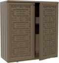 ZZM HDPE Outdoor Storage Shed, Outdoor Plastic Storage Cabinet, Horizontal by ZZM