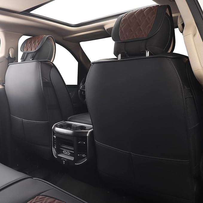 JOJOBAY Car Seat Covers for Dodge Ram 2 Pcs Front, Fit Ram 2009-2025 - Image 2