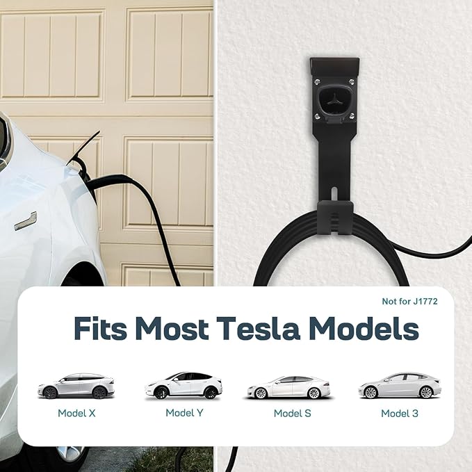 Tesla Charger Holder Wall Mount Kit, Wall Mount Cable Organizer Bracket - Image 3