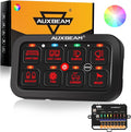 Auxbeam 8 Gang Switch Panel RA80 Toggle Momentary Pulsed RGB Dimmable by Auxbeam