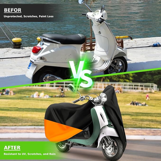 COVERVIN Scooter Outdoor Waterproof Cover, Moped Cover Vespa Cover - Image 5