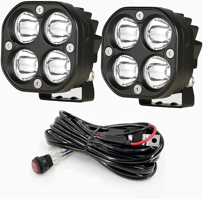 BIGLION.X LED Cubes, 3 Inch Pair 80W LED Driving Pods Spot Beam Off Road Fog by BIGLIONX