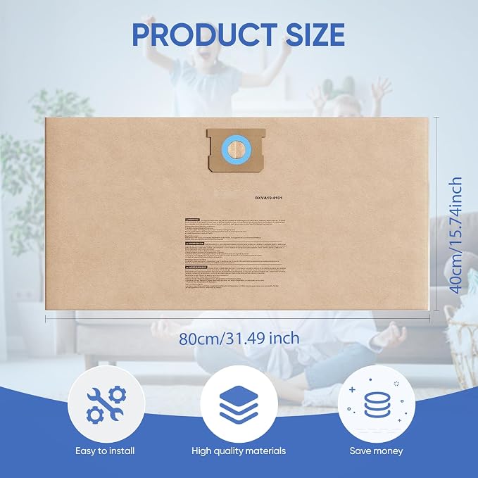 12 Pack DXVA19-4101 Dust Bag Compatible - Image 2