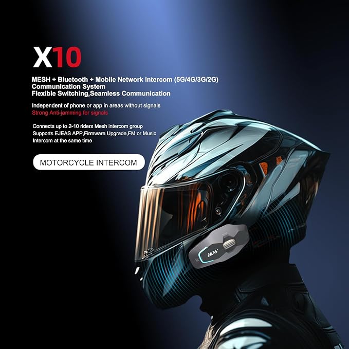 SolaMr X10 Motorcycle Helmet Bluetooth Headset Speakers Headphone, Ski Helmet - Image 9
