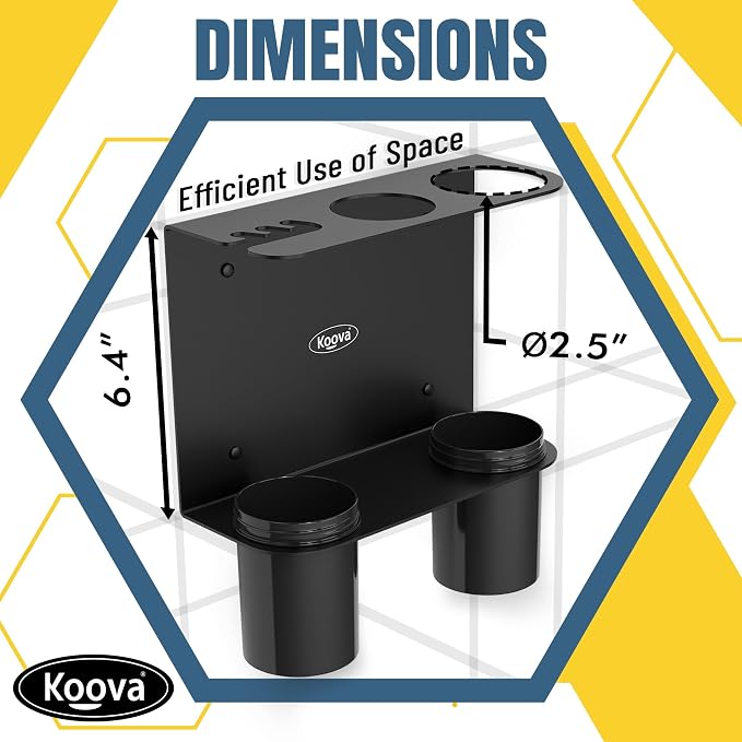 Koova Grease Gun Holder | Tractor Grease Gun Garage Organizer Wall Mount | - Image 3