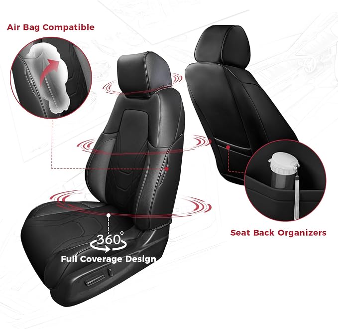 FREESOO CRV Seat Covers Full Set, - Image 3