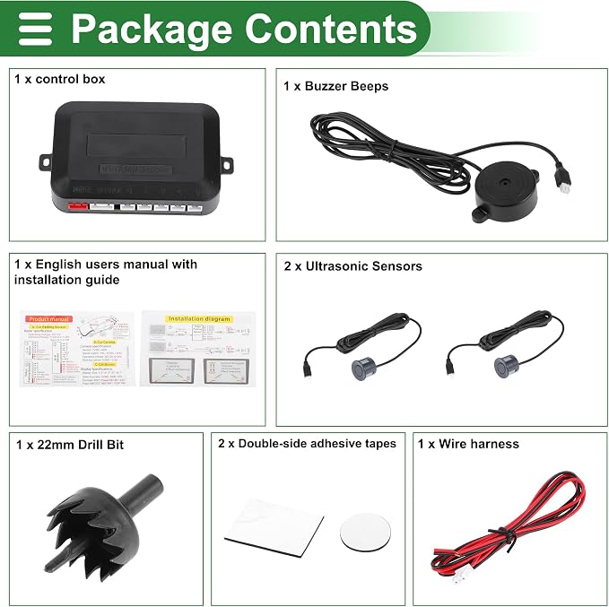 Motoforti Universal Car Auto Vehicle Reverse Backup Radar System Reverse - Image 8