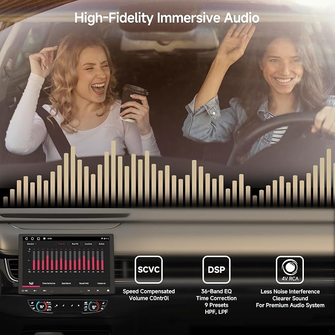 10" Android Car Stereo for Double Din & Single Din, Floating Screen Head Unit - Image 6