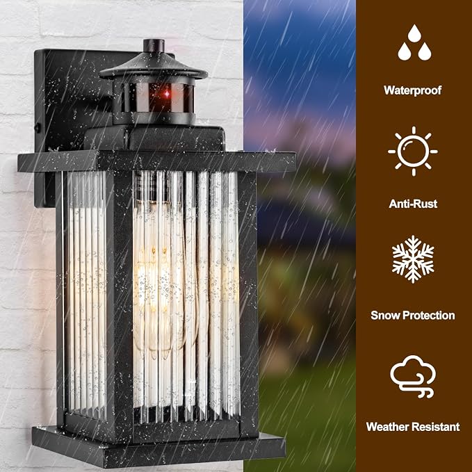 Porch Lights Outdoor Motion Sensor 2 Packs, Exterior Motion Sensor Light - Image 5