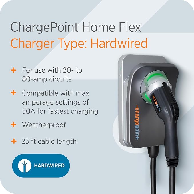 ChargePoint HomeFlex Level 2 EV Charger J1772, Hardwired - Image 4