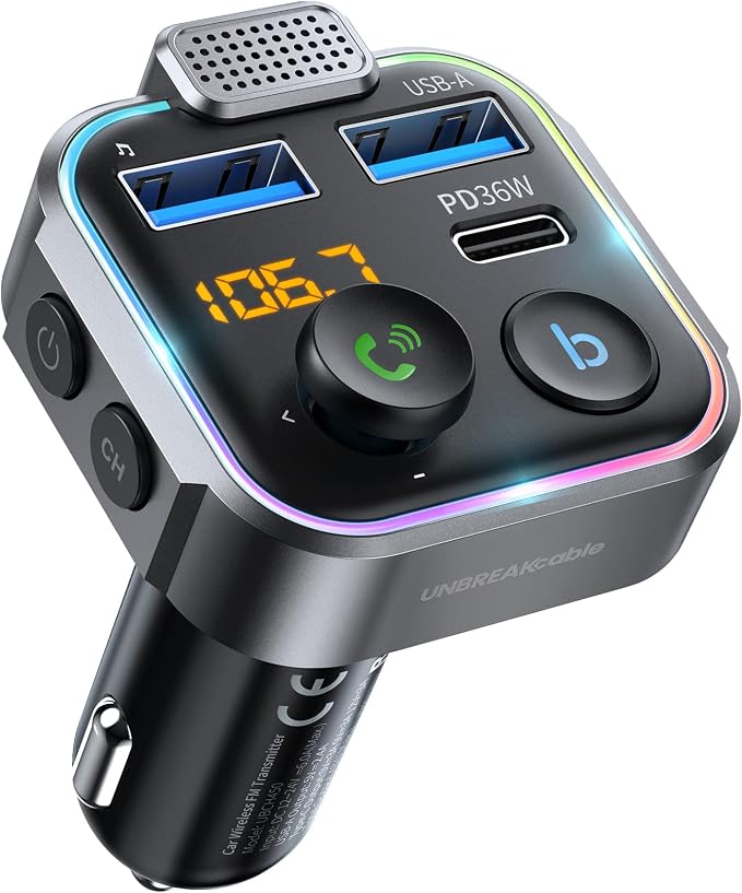 UNBREAKcable Bluetooth FM Transmitter by UNBREAKcable