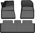 Powerty Floor Mats for 2024 2025 Tesla Model 3 Highland Accessories 1st & 2nd by Powerty