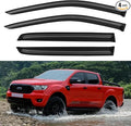 Window Visors Rain Guards for 2019 2020 2021 2022 2023 Ford Ranger Supercrew by YQAUTEC