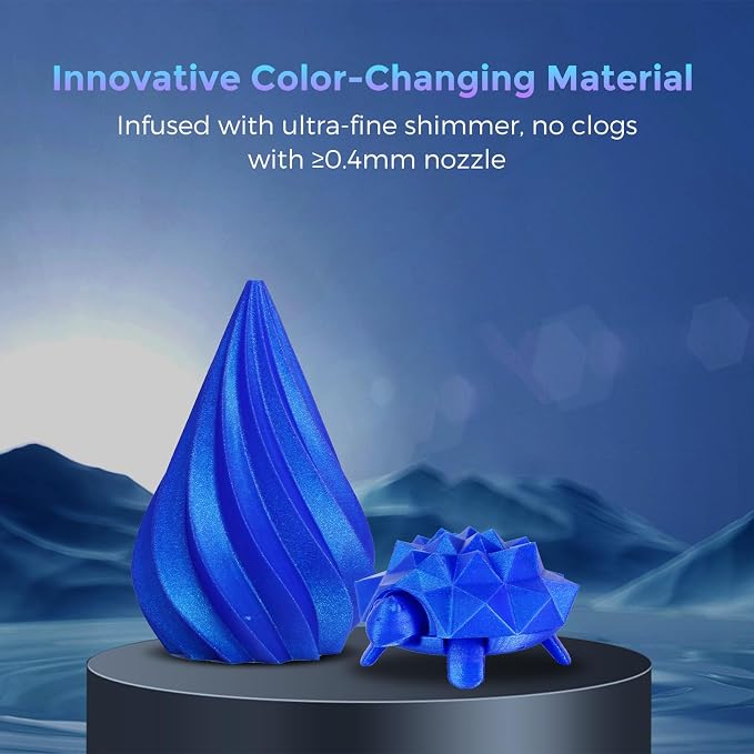 FLASHFORGE PLA Filament 1.75mm +/- 0.02mm Skydiver Blue, Color Changeable 3D - Image 4