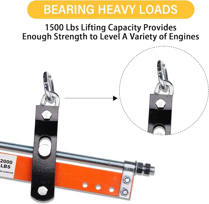 Engine Support Bar 2000 Lbs Load Lever Motor Lift Tool Heavy Duty Leveler - Image 2
