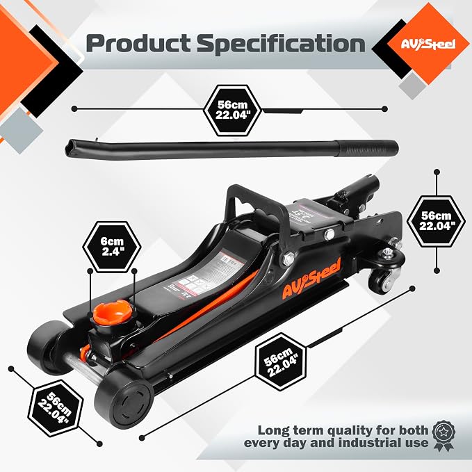 Floor Jack 2.5 Ton, Low Profile Floor Jack - Image 3