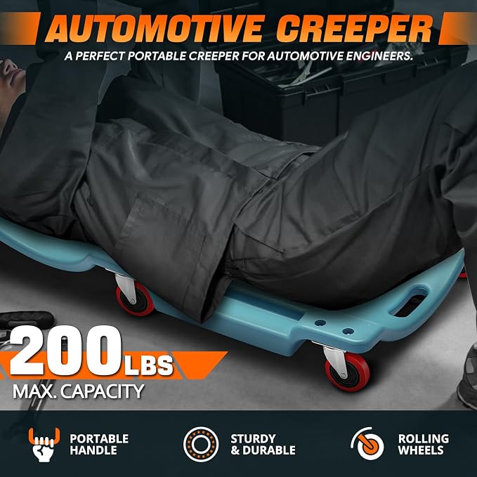 DNA MOTORING 36" L X 17" W x 4.25" H Vehicle Repair Low Profile Automotive - Image 2