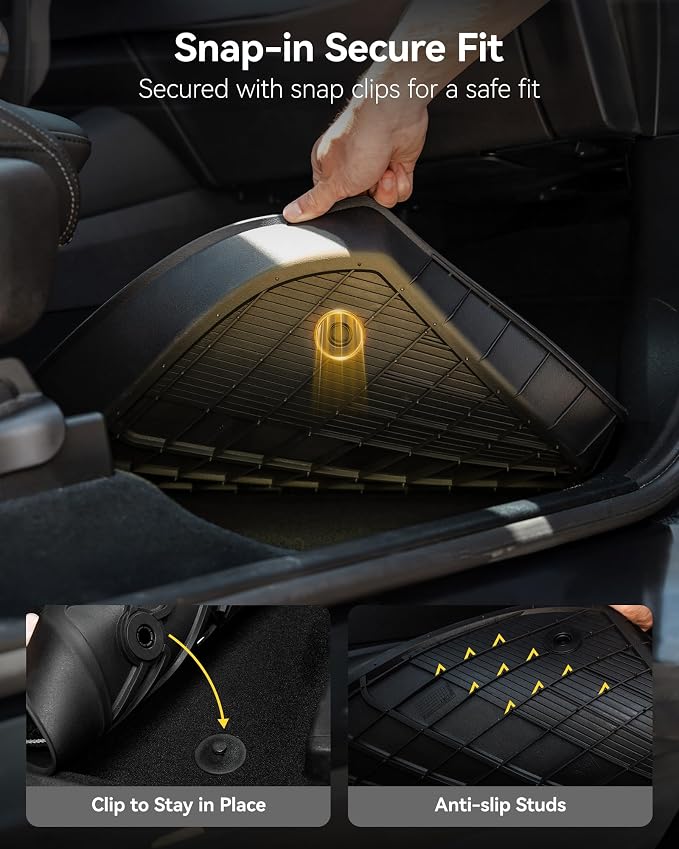 3W Floor Mats Fit for Jeep Renegade 2015-2023 TPE All Weather Custom Fit Floor - Image 7