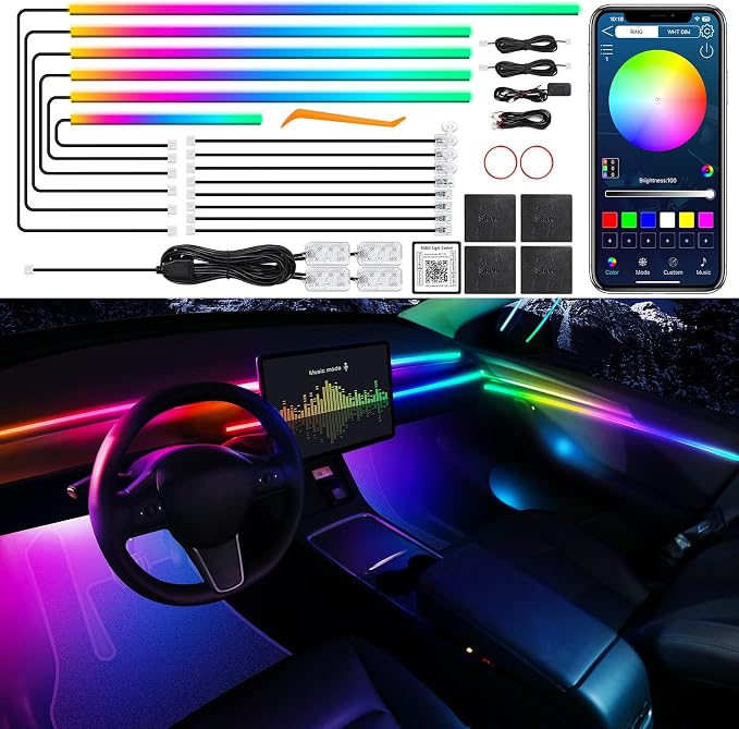 Dreamcolor Acrylic Interior Car LED Strip Light - Image 2