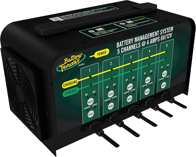 Battery Tender 5 Bank Multibank Charger - 20 AMP - Selectable 12V / 6V - Smart by BatteryTender