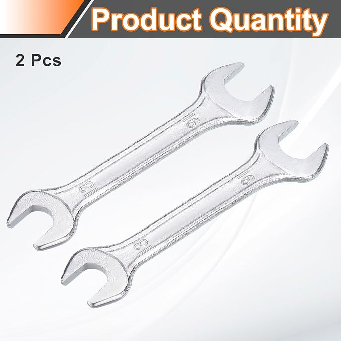 HARFINGTON 2pcs Double Open End Wrench 13mm x 16mm Metric 15 Degree Offset - Image 3