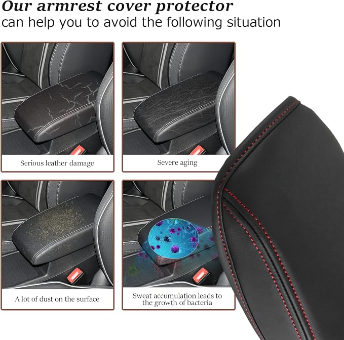 SKTU for 2013-2019 Volkswagen VW Golf 7 MK7 MK7.5 Central Console Armrest Rest - Image 6