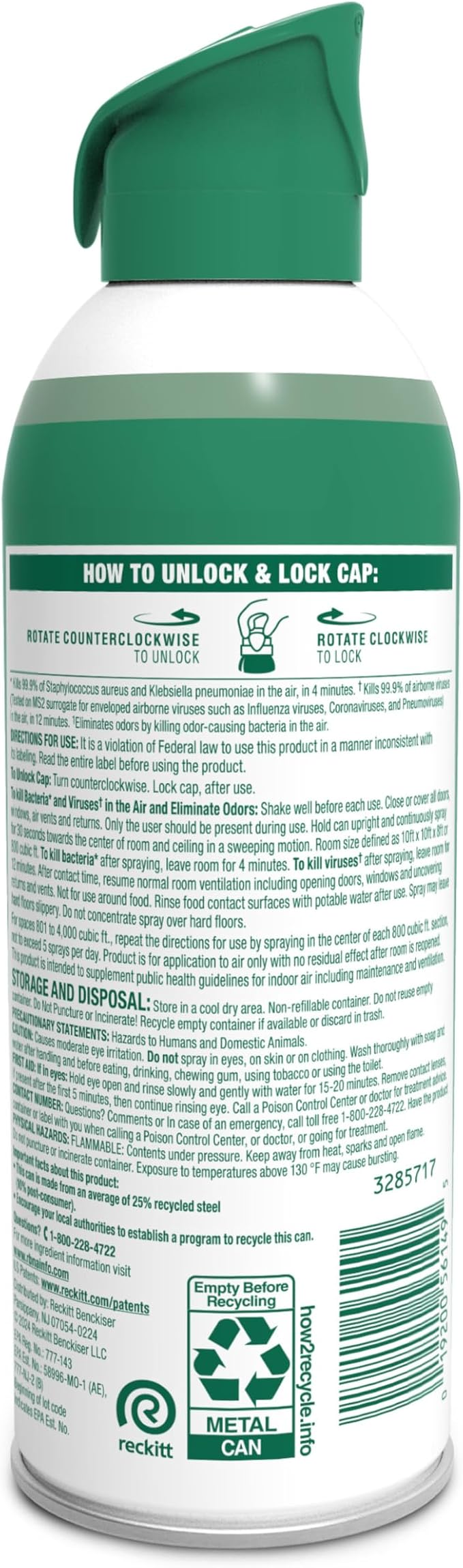 Lysol Air Sanitizer Spray with Odor Eliminator - Image 6